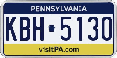 PA license plate KBH5130