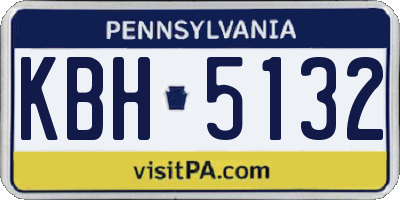 PA license plate KBH5132