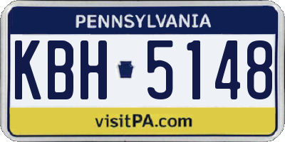 PA license plate KBH5148