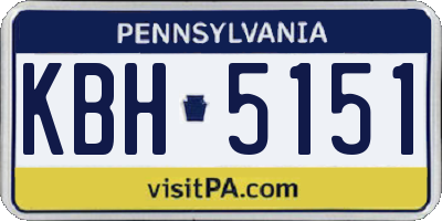 PA license plate KBH5151