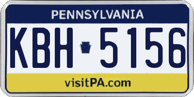 PA license plate KBH5156