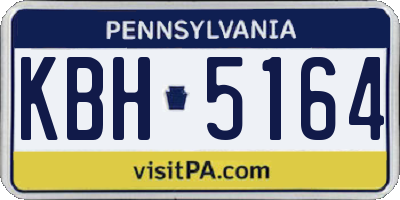PA license plate KBH5164