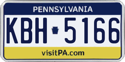 PA license plate KBH5166