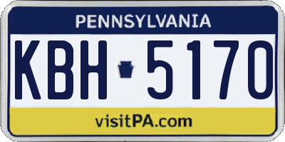 PA license plate KBH5170