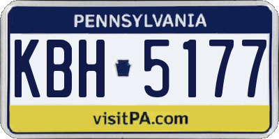 PA license plate KBH5177