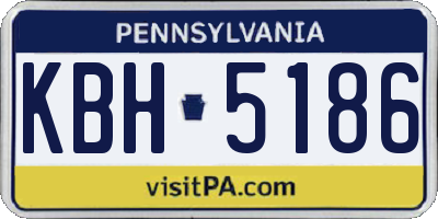 PA license plate KBH5186
