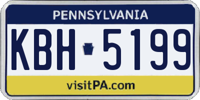 PA license plate KBH5199