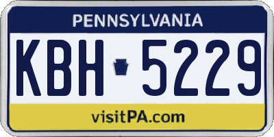 PA license plate KBH5229