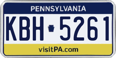 PA license plate KBH5261