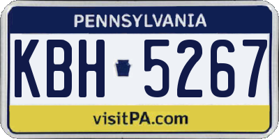 PA license plate KBH5267