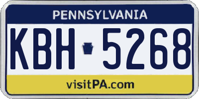 PA license plate KBH5268