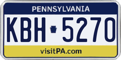 PA license plate KBH5270