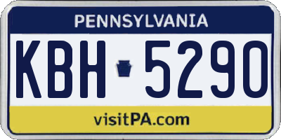 PA license plate KBH5290