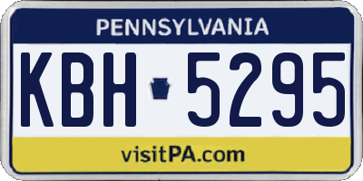 PA license plate KBH5295