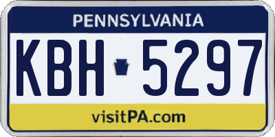 PA license plate KBH5297