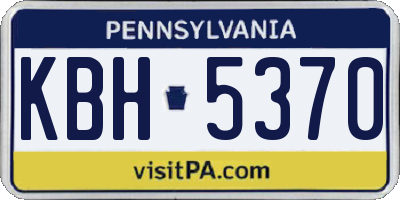 PA license plate KBH5370