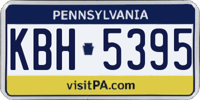 PA license plate KBH5395