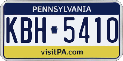PA license plate KBH5410