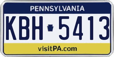 PA license plate KBH5413