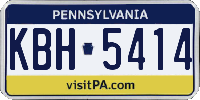 PA license plate KBH5414