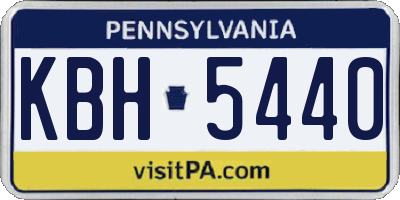 PA license plate KBH5440
