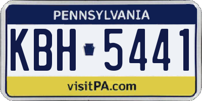 PA license plate KBH5441