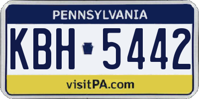 PA license plate KBH5442