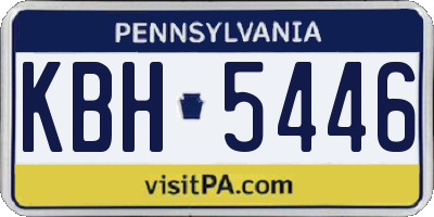 PA license plate KBH5446