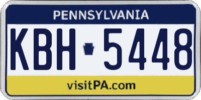 PA license plate KBH5448
