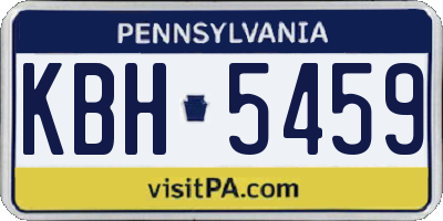 PA license plate KBH5459