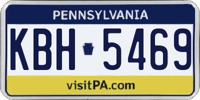 PA license plate KBH5469