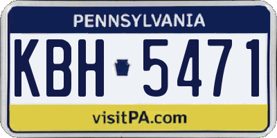 PA license plate KBH5471