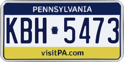 PA license plate KBH5473