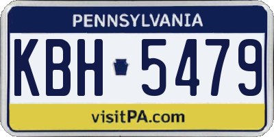 PA license plate KBH5479