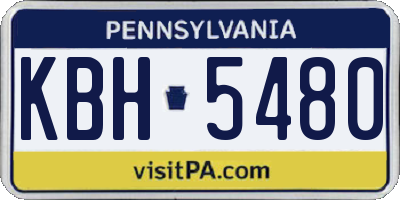 PA license plate KBH5480