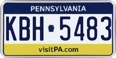 PA license plate KBH5483