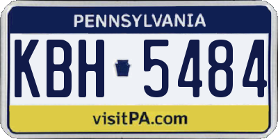 PA license plate KBH5484