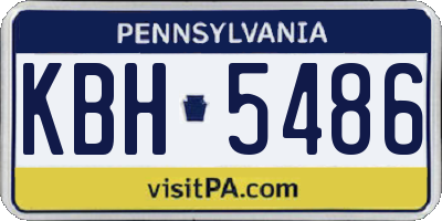 PA license plate KBH5486