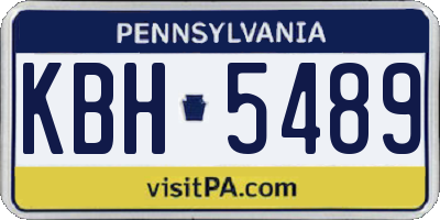 PA license plate KBH5489