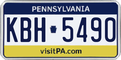 PA license plate KBH5490