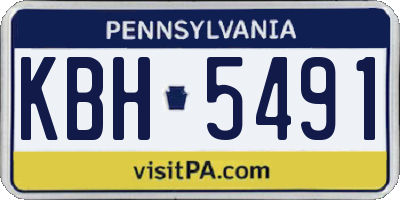 PA license plate KBH5491