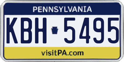 PA license plate KBH5495