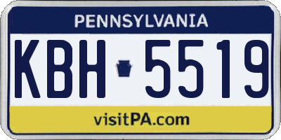PA license plate KBH5519