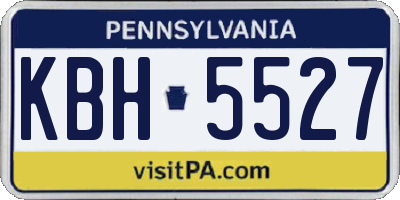 PA license plate KBH5527