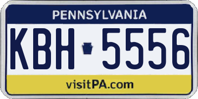 PA license plate KBH5556