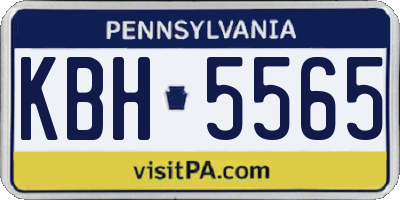 PA license plate KBH5565