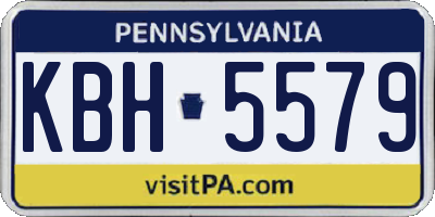 PA license plate KBH5579