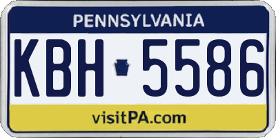 PA license plate KBH5586