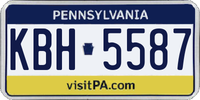 PA license plate KBH5587