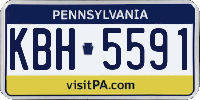 PA license plate KBH5591